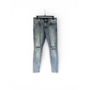 Represent Destroyer Denim men’s Distressed Jeans size 30 Light Wash